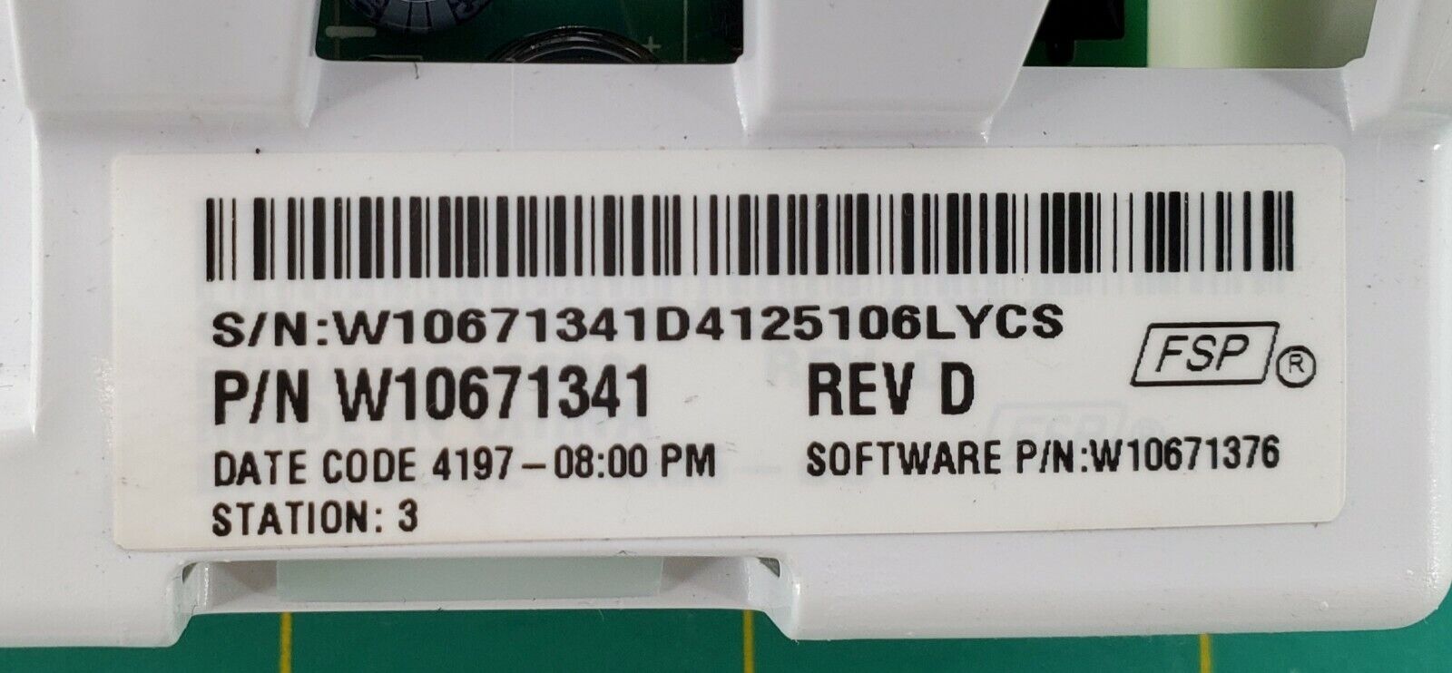 OEM  Whirlpool Washer Control W10671341