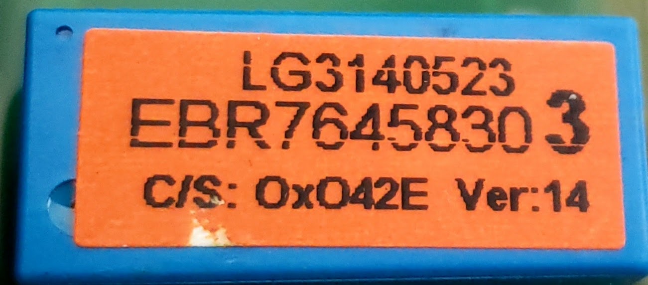 LG Washer Control EBR76458303
