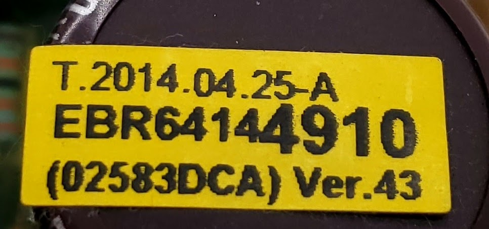 LG Washer Control  EBR64144910