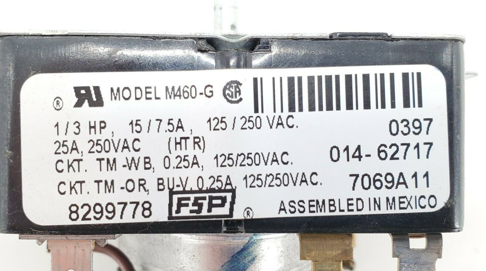 Whirlpool Dryer Timer 8299778