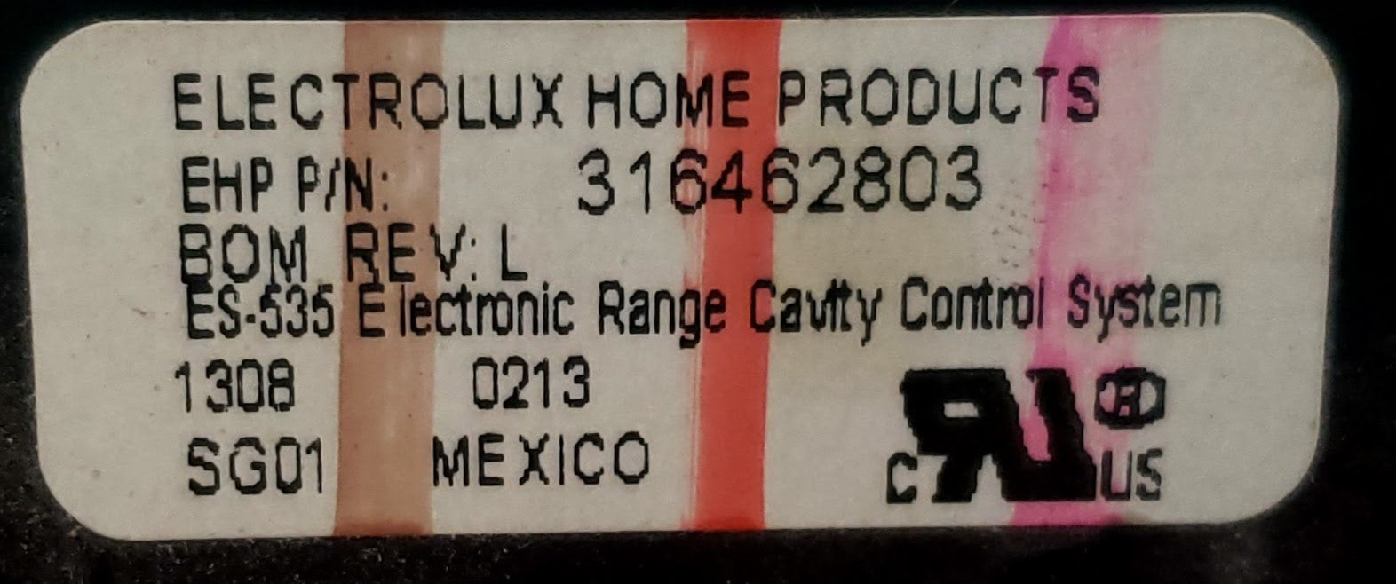 Frigidaire Range Control  316462803