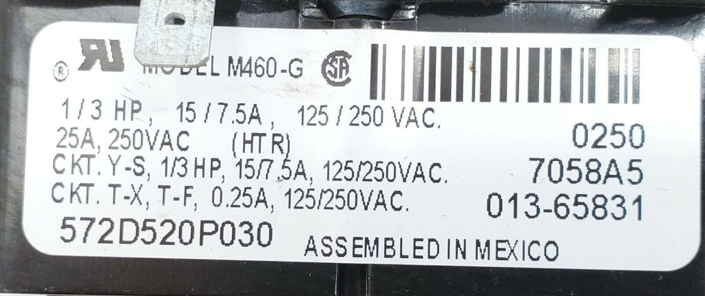 GE Dryer Timer 572D520P030