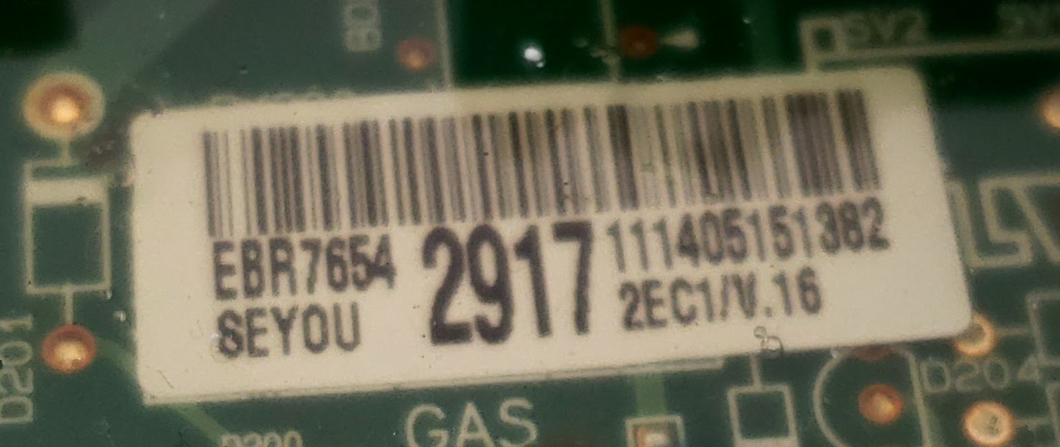 LG Dryer Control EBR76542917