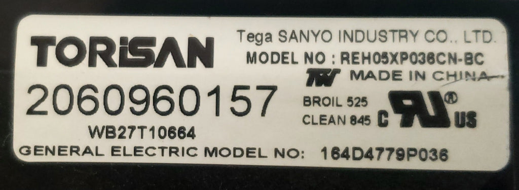 GE Range Control WB27T10664