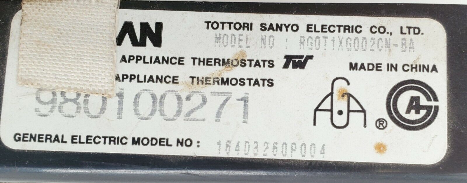 GE Range Oven Control 164D3260P004