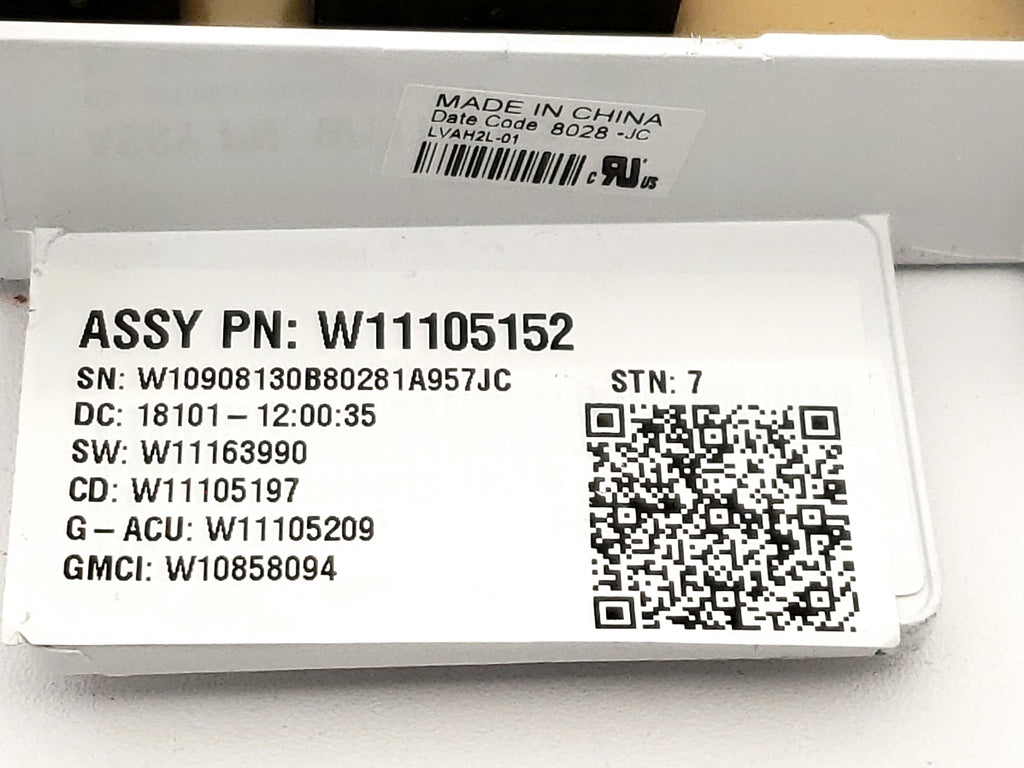 Whirlpool Washer Control Board W11105152