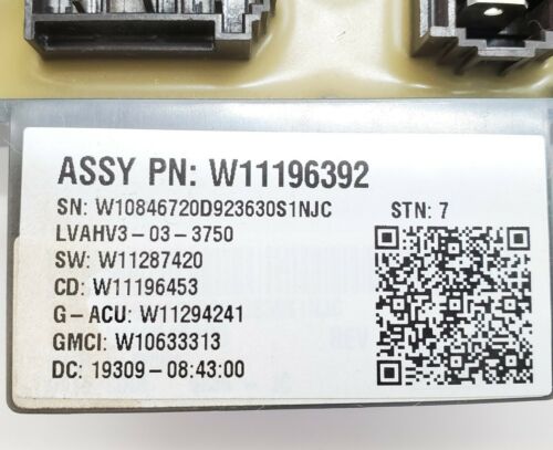 Maytag Washer Control W11196392