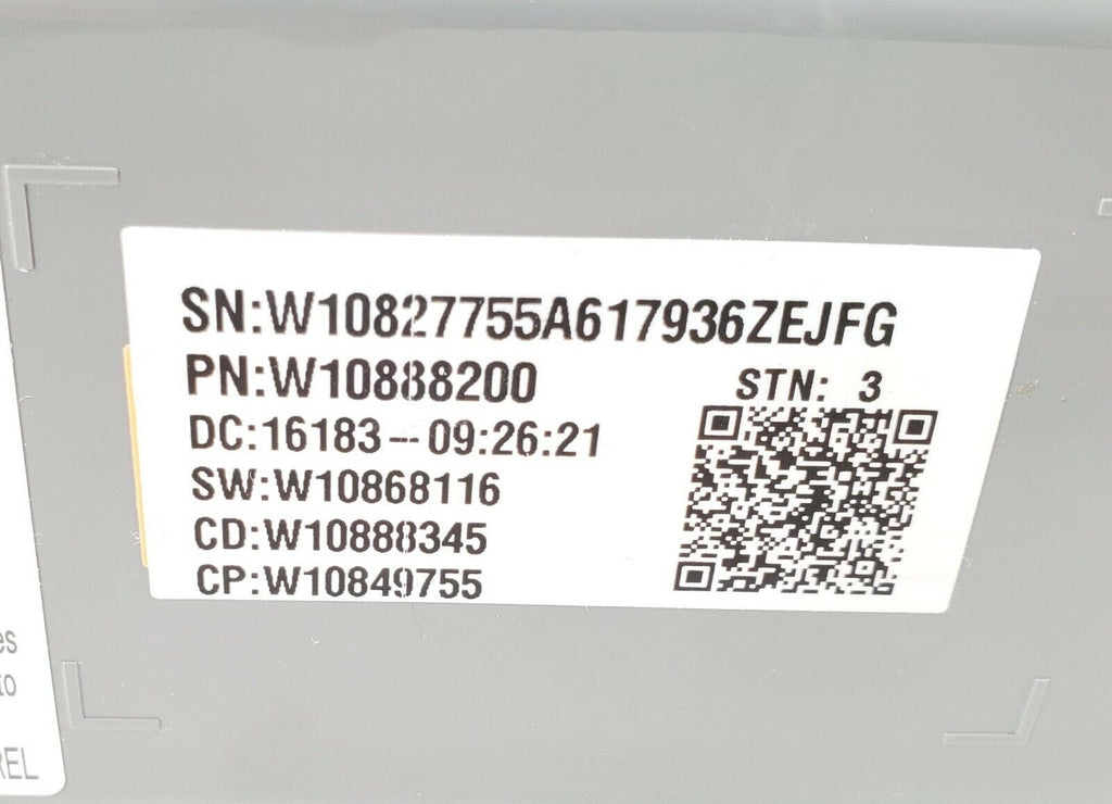 Whirlpool Washer Control  W10888200