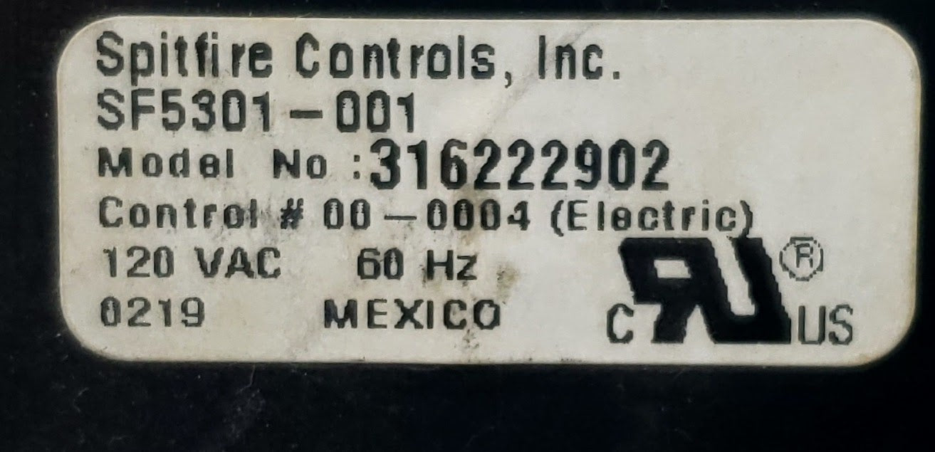 Whirlpool Range Control  316222902