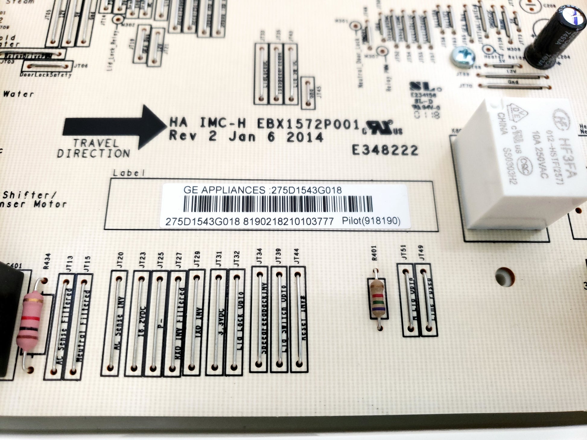GE Washer Control Board 275D1543G018