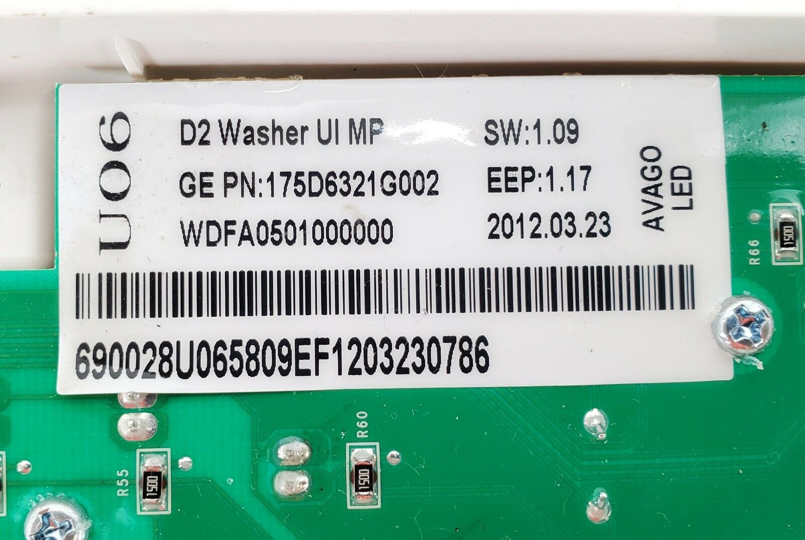 Genuine OEM GE Washer Control Board 175D6321G002 Same Day Ship Lifetime Warranty