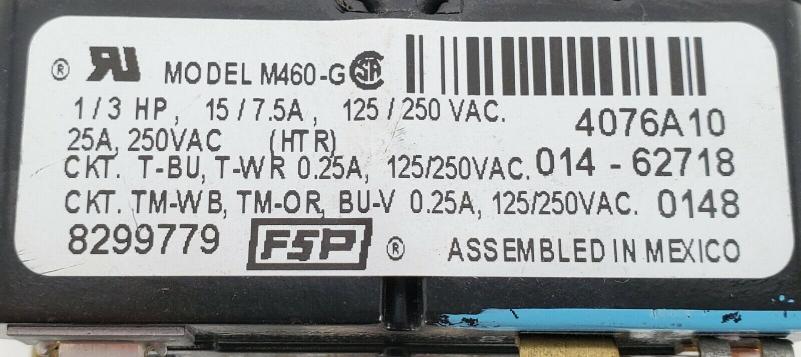 OEM Whirlpool Dryer Timer 8299779 Same Day Ship & Lifetime Warranty