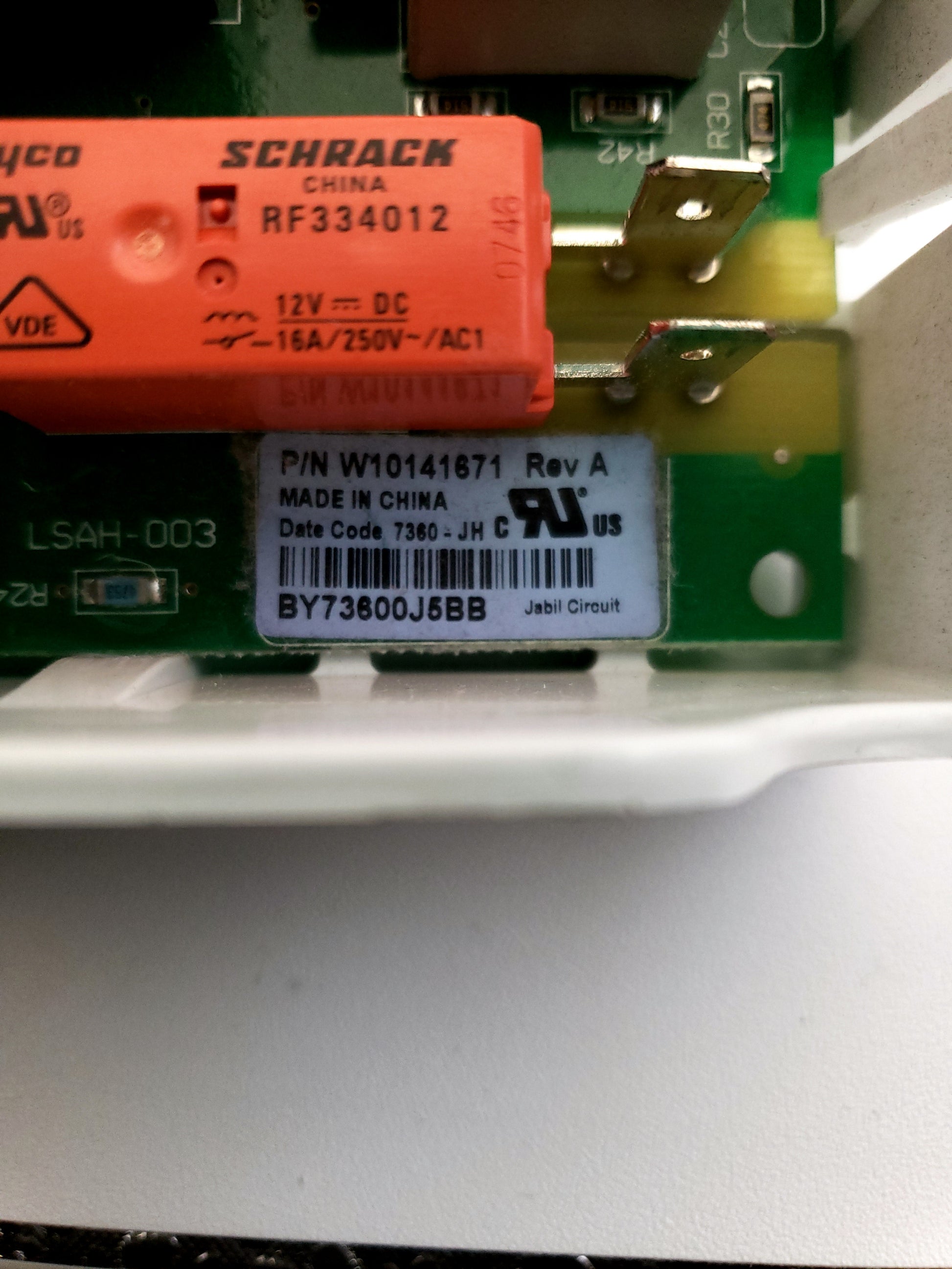 Whirlpool Dryer Control Board W10141671
