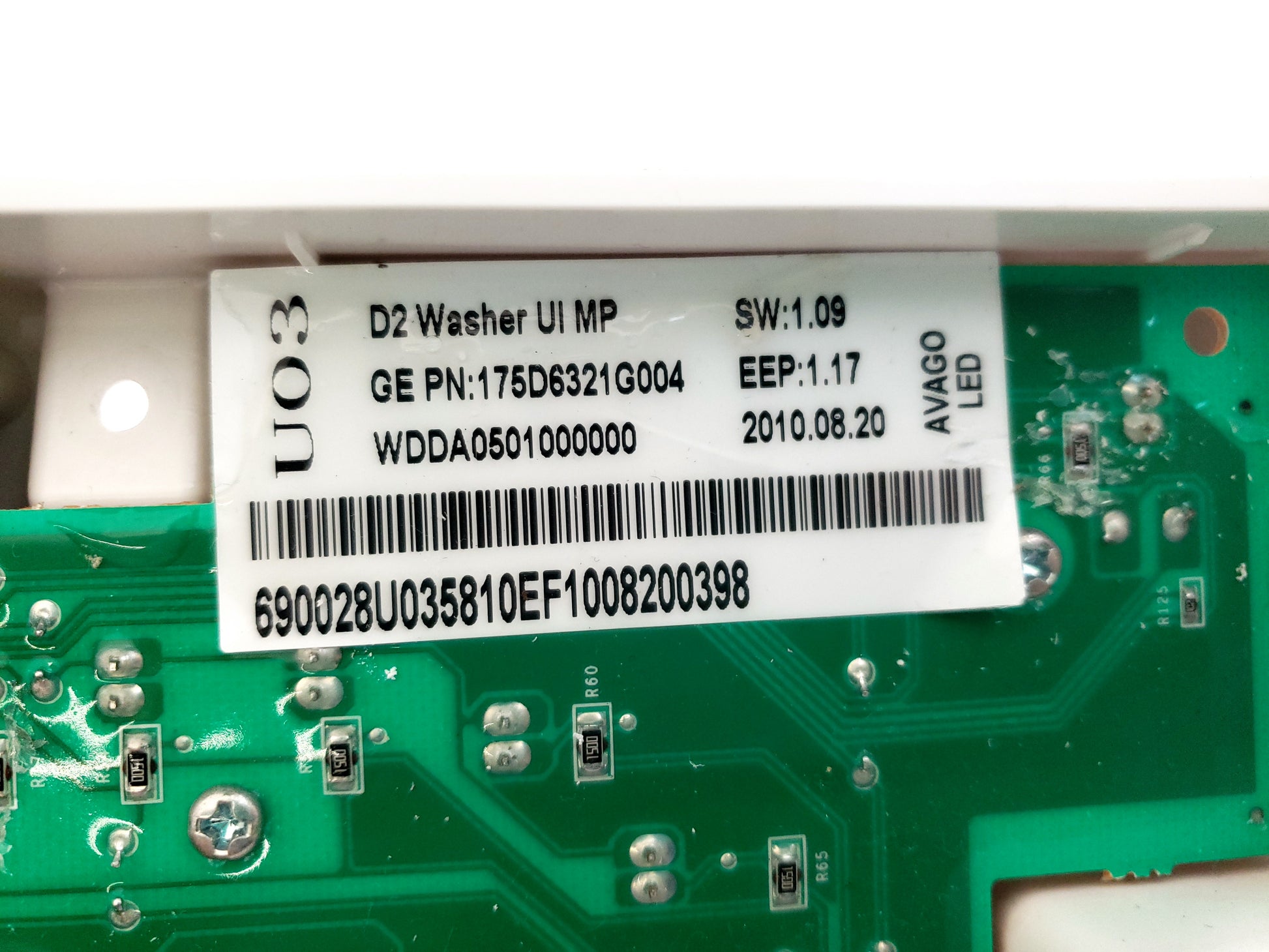 GE Washer Control  175D6321G004 (WH12X10482)