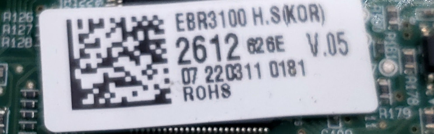 LG Dryer Control EBR31002612