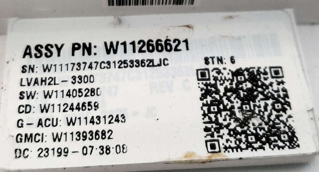 Maytag Washer Control  W11266621