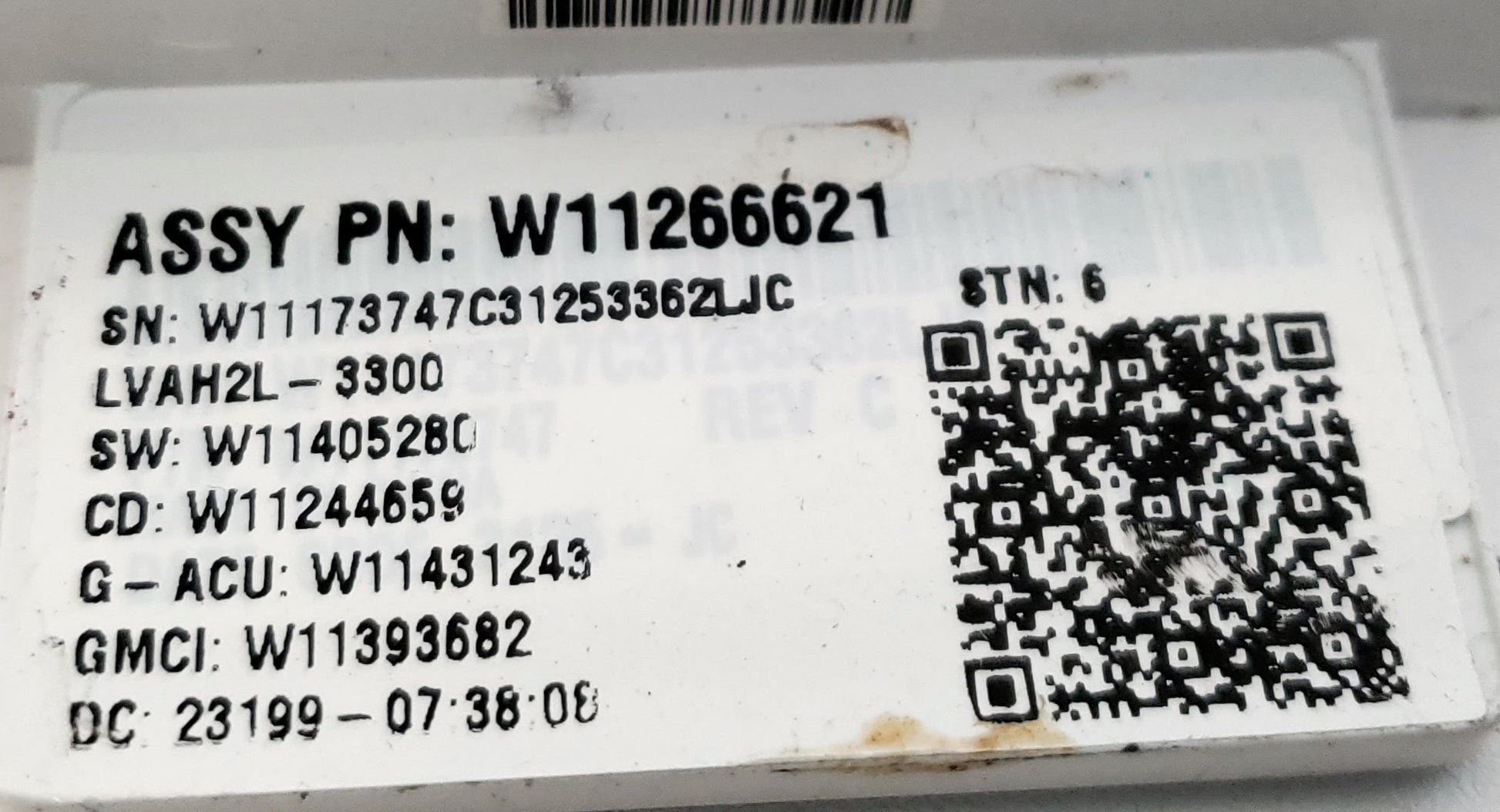Maytag Washer Control  W11266621