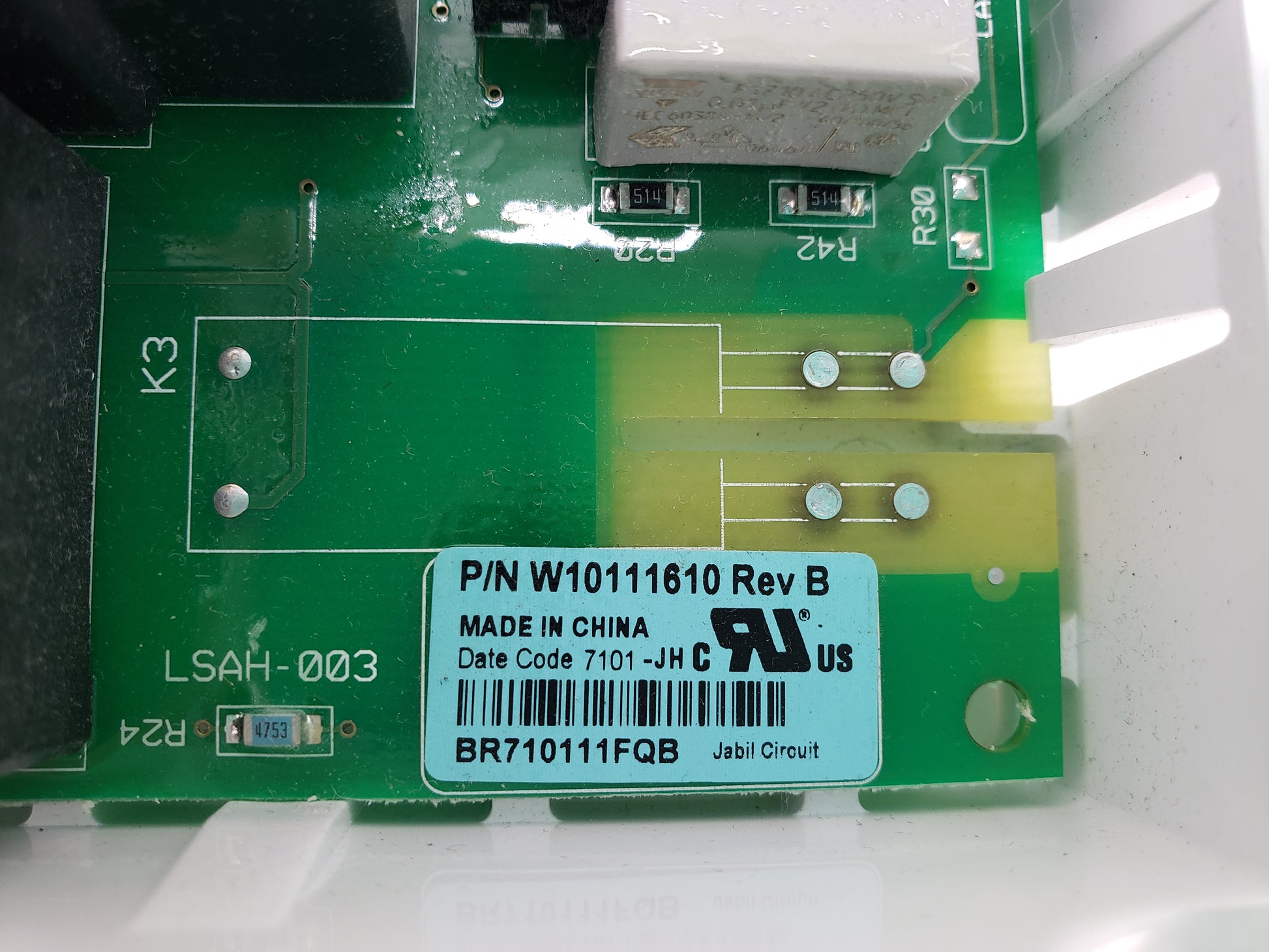 Whirlpool Dryer Control Board W10111610