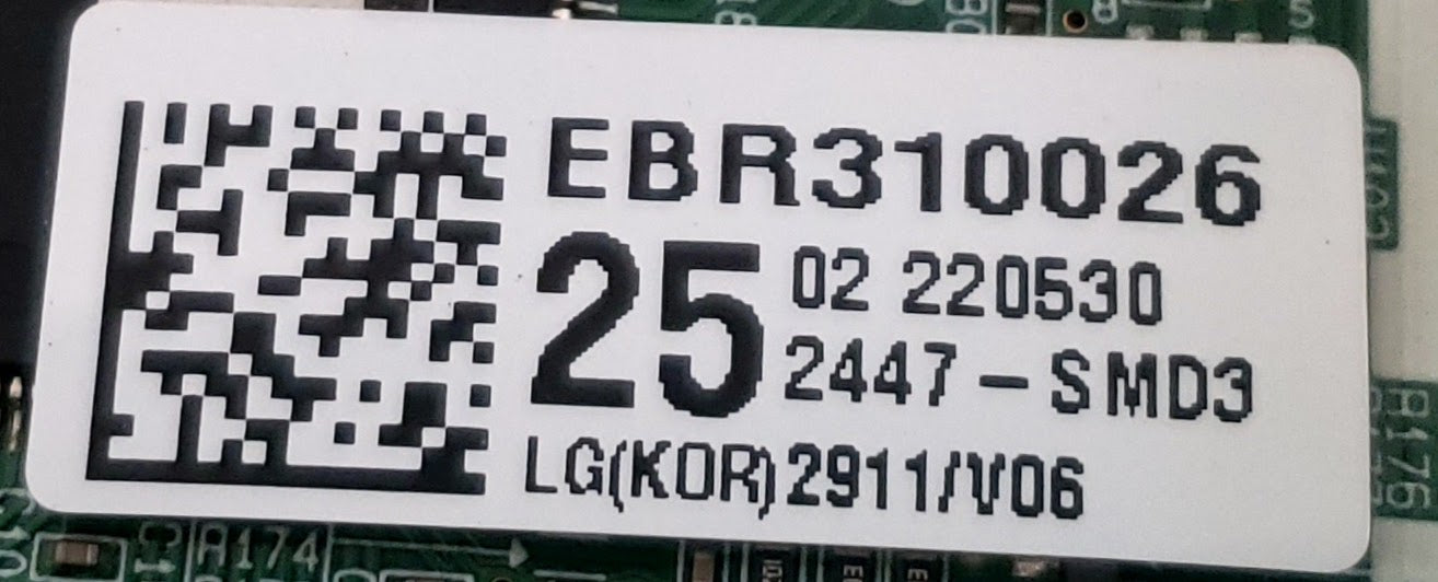 LG Dryer Control EBR31002625