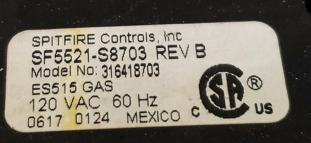 Frigidaire Range Control  316418703