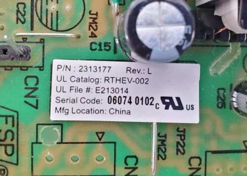 Kenmore Refrigerator Control  2313177
