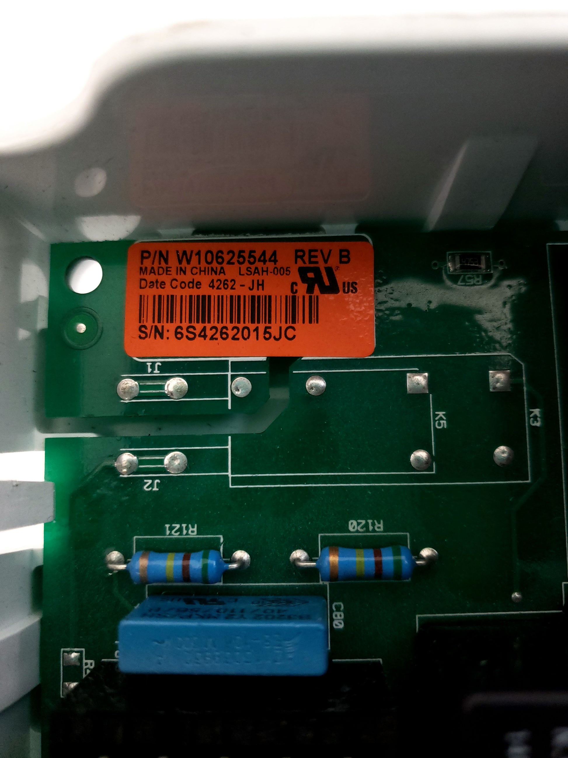 Whirlpool Dryer Control Board W10625544