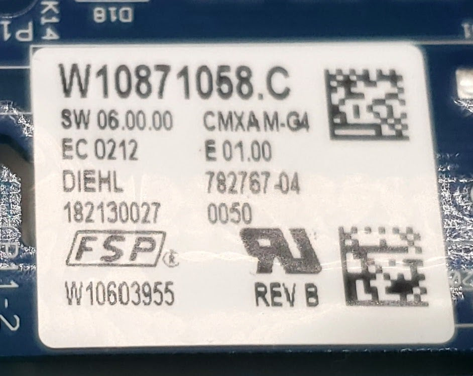 Whirlpool Range Control W10871058