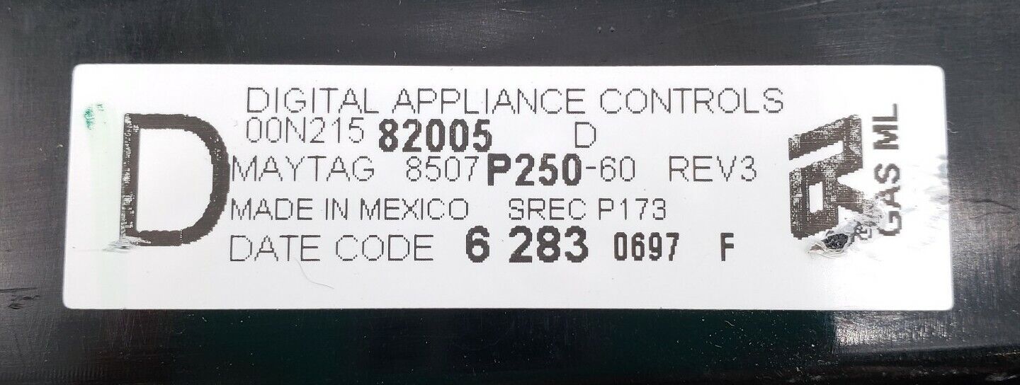 Genuine OEM Maytag Range Control 8507P250-60 Same Day Ship Lifetime Warranty