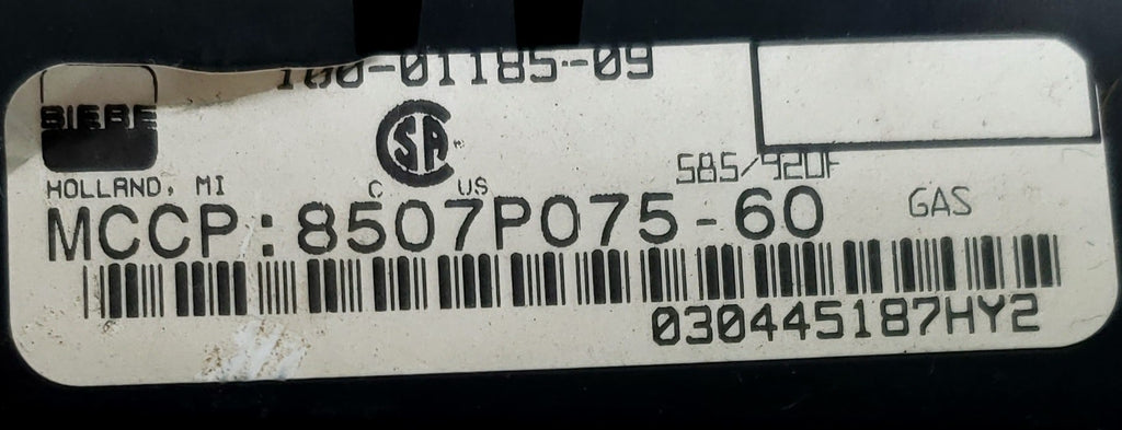 Whirlpool Range Control  8507P075-60
