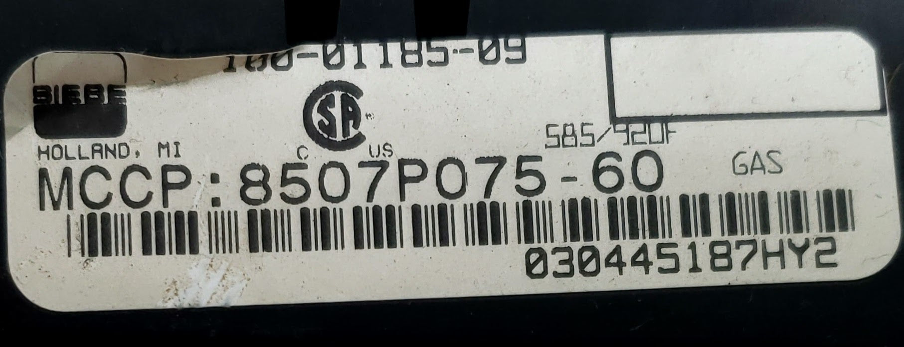 Whirlpool Range Control  8507P075-60