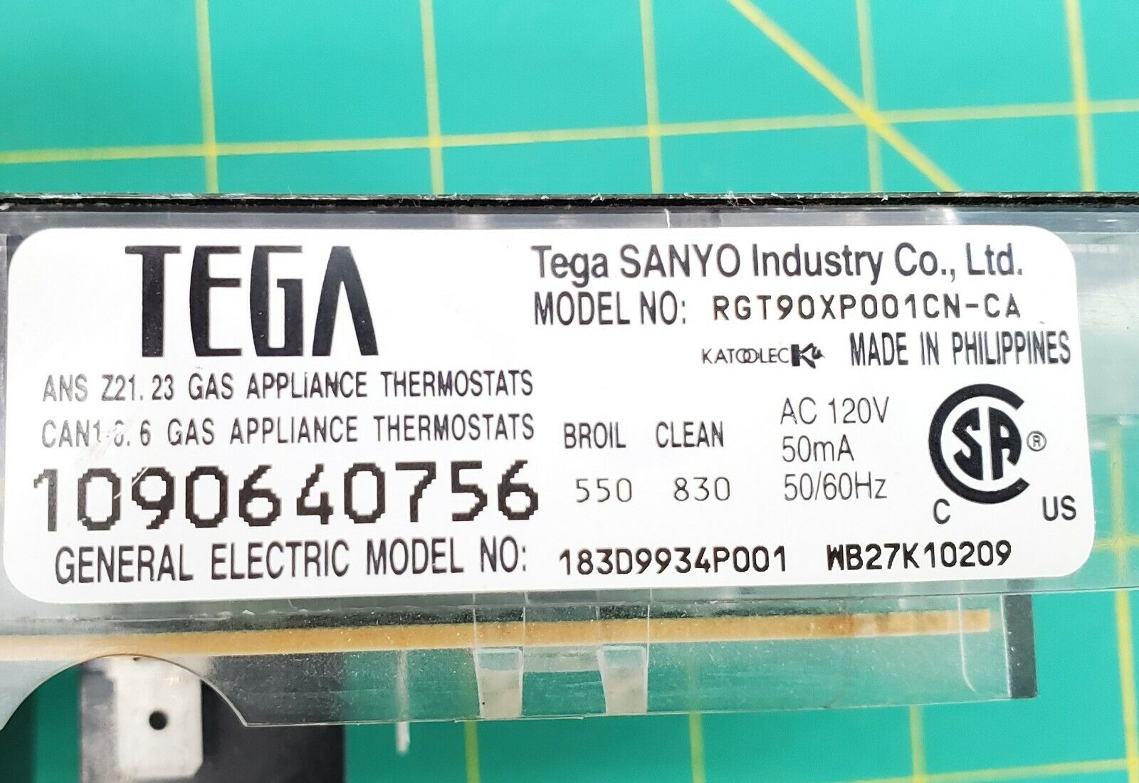 GE Range Control Board WB27K10209