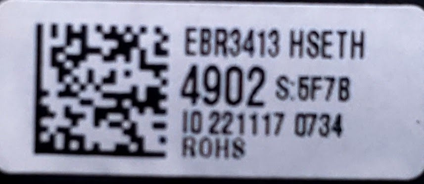 LG Washer Control  EBR34134902