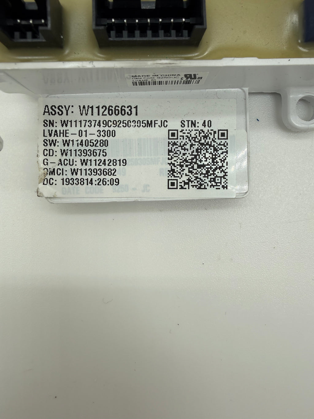 (Same Day Ship) Whirlpool Washer Control W11266631