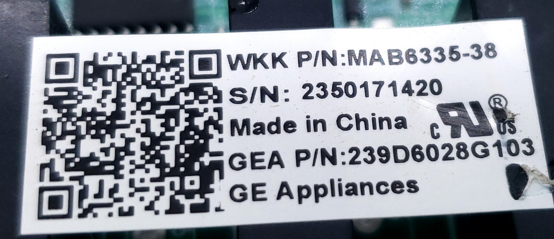 GE Refrigerator Control 239D6028G103
