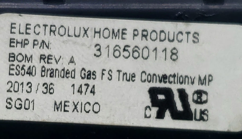 Frigidaire Range Control  316560118