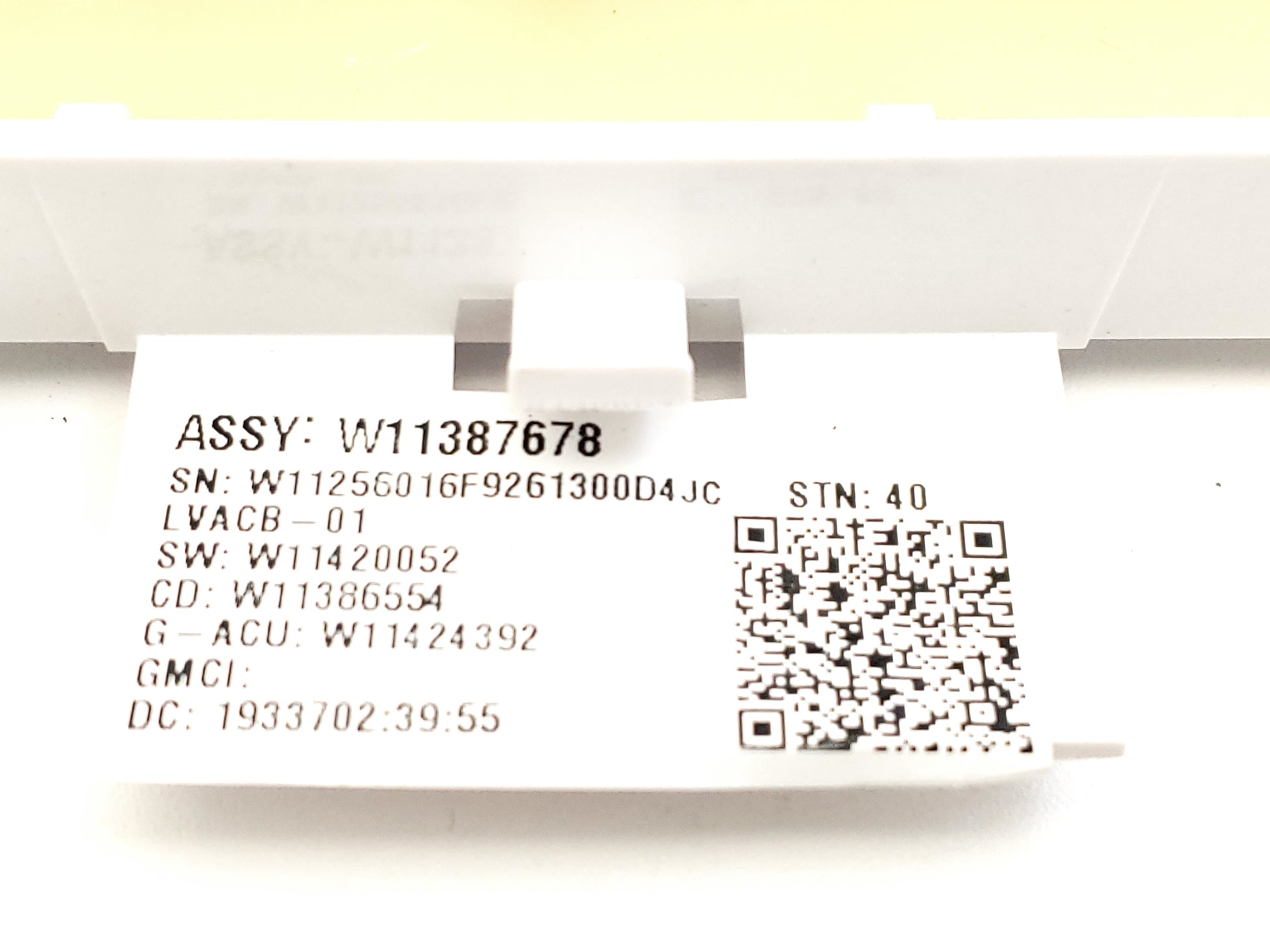 Whirlpool Washer Control Board W11387678