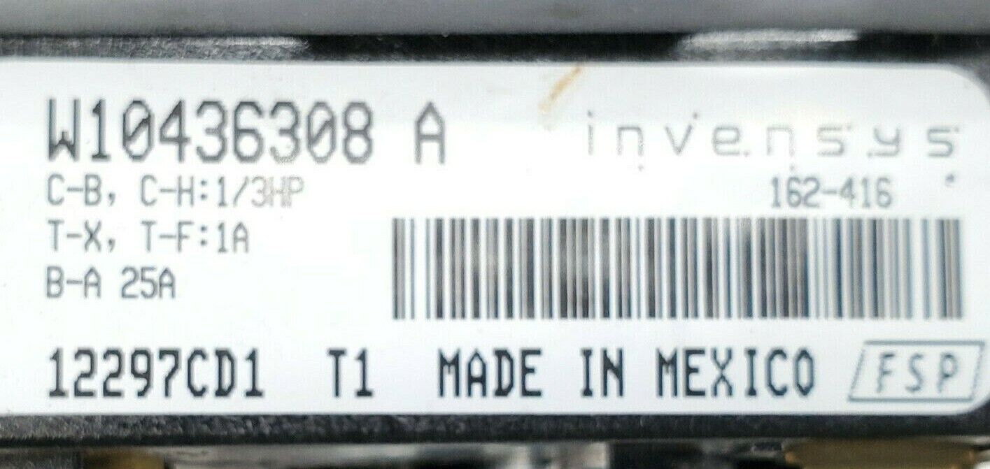 Whirlpool Dryer Timer W10436308