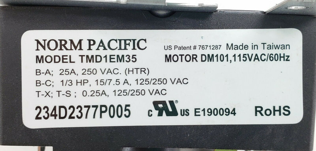 GE Dryer Timer 234D2377P005