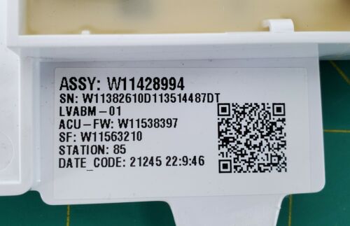 Whirlpool Washer Control  W11428994