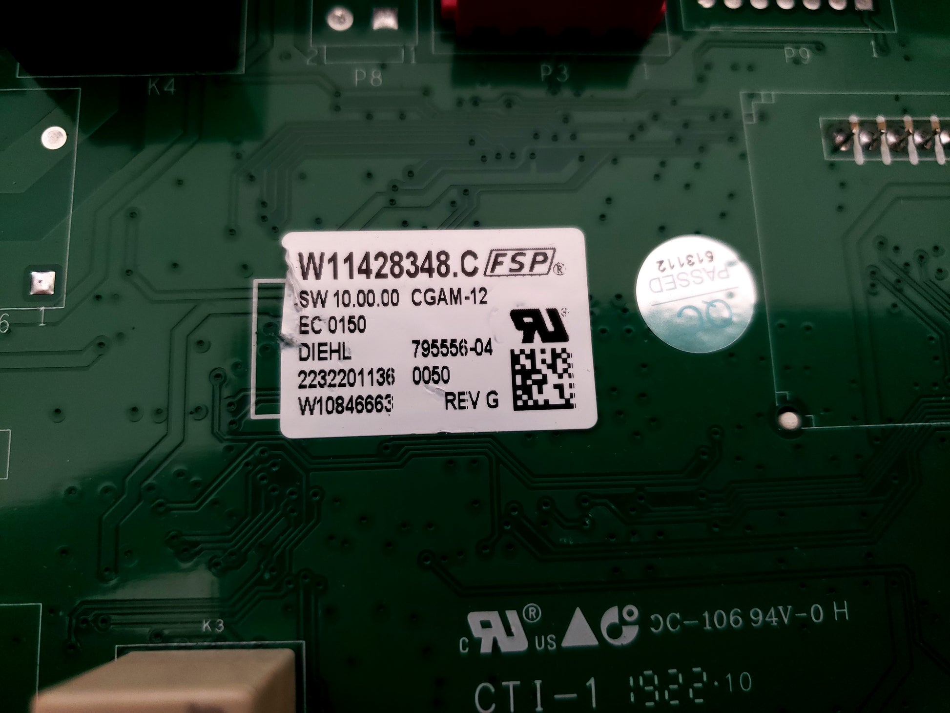 Whirlpool Range Control Board W11428348