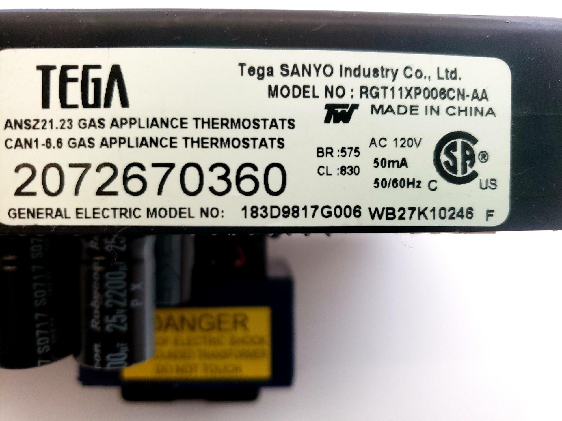 GE Range Control Board WB27K10246