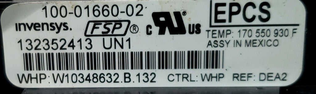 Whirlpool Range Control  W10348632