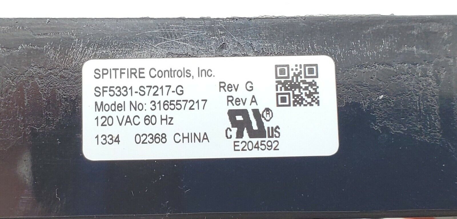 Frigidaire Range Control 316557217