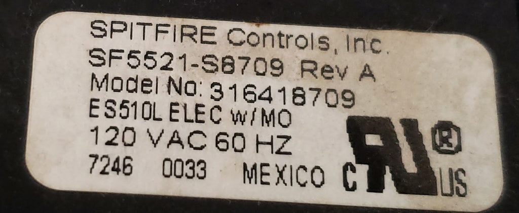 GE Range Control  316418709