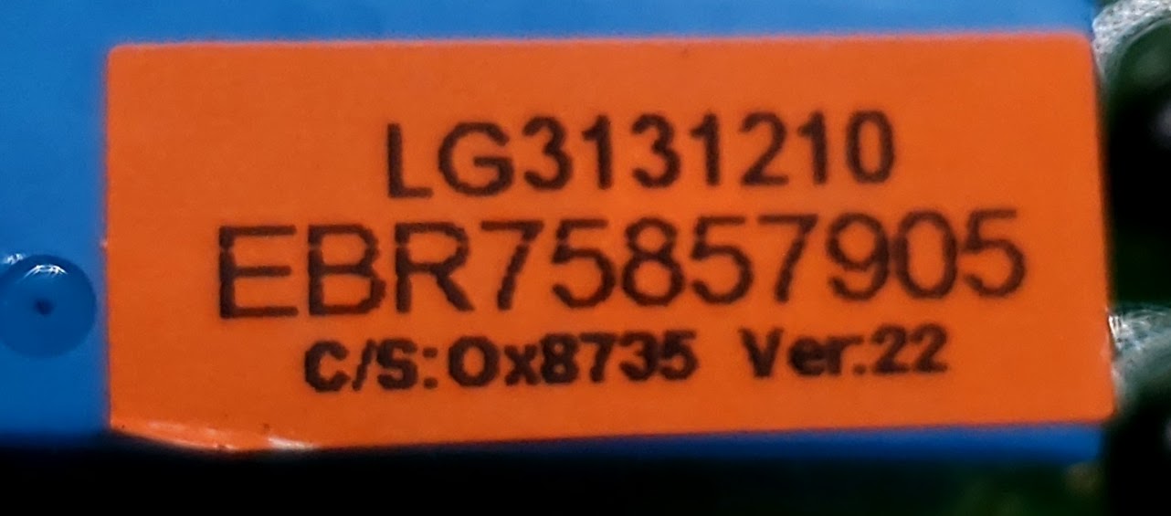 LG Washer Control  EBR75857905