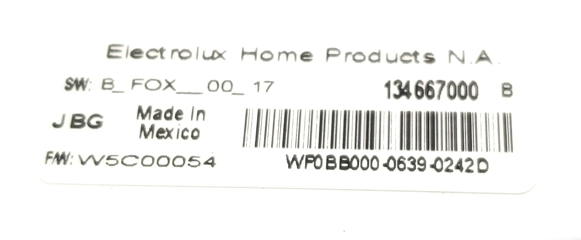 Frigidaire Washer Control 134667000