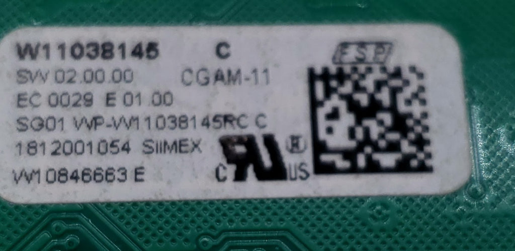 Whirlpool Range Control  W11038145