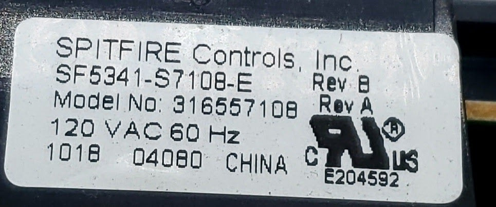 Frigidaire Range Control  316557108