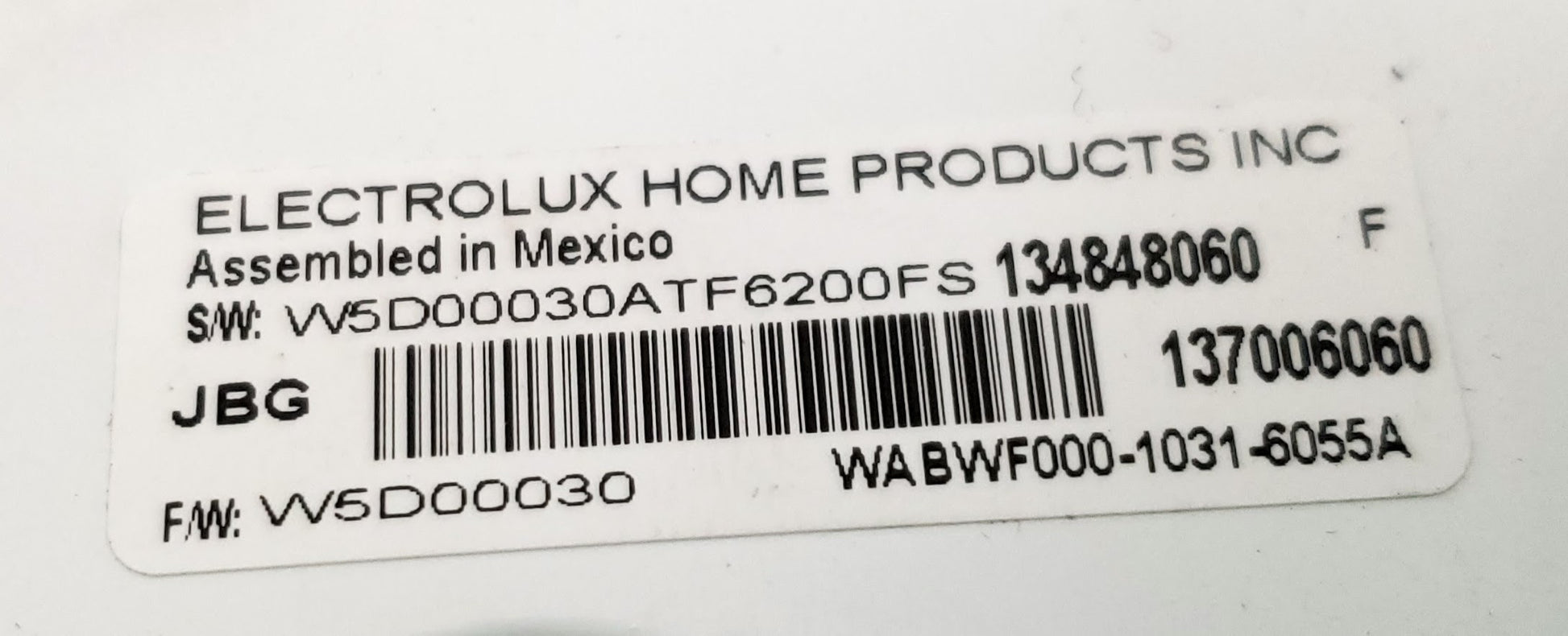 Frigidaire Washer Control  134667060