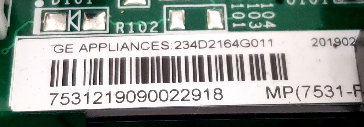 GE Washer Control 234D2164G011